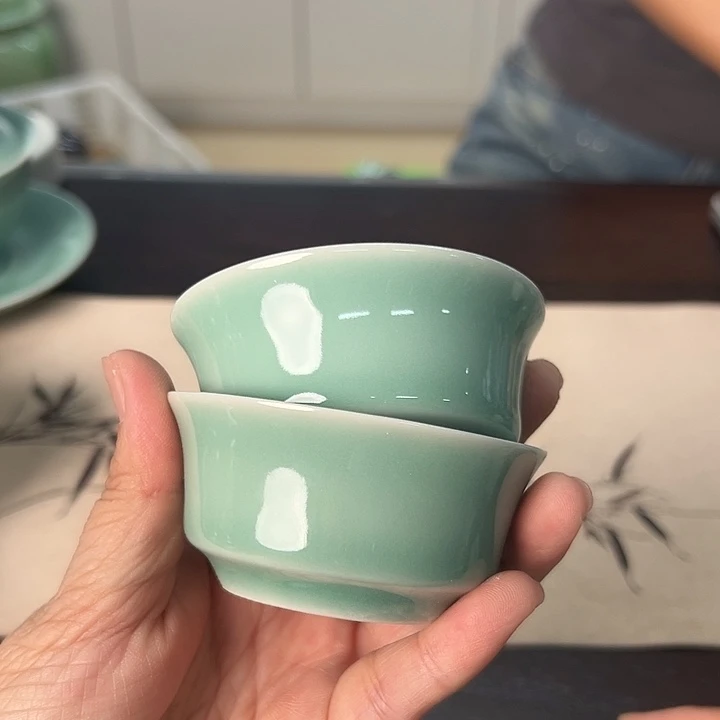 龙泉云间青瓷小米茶器