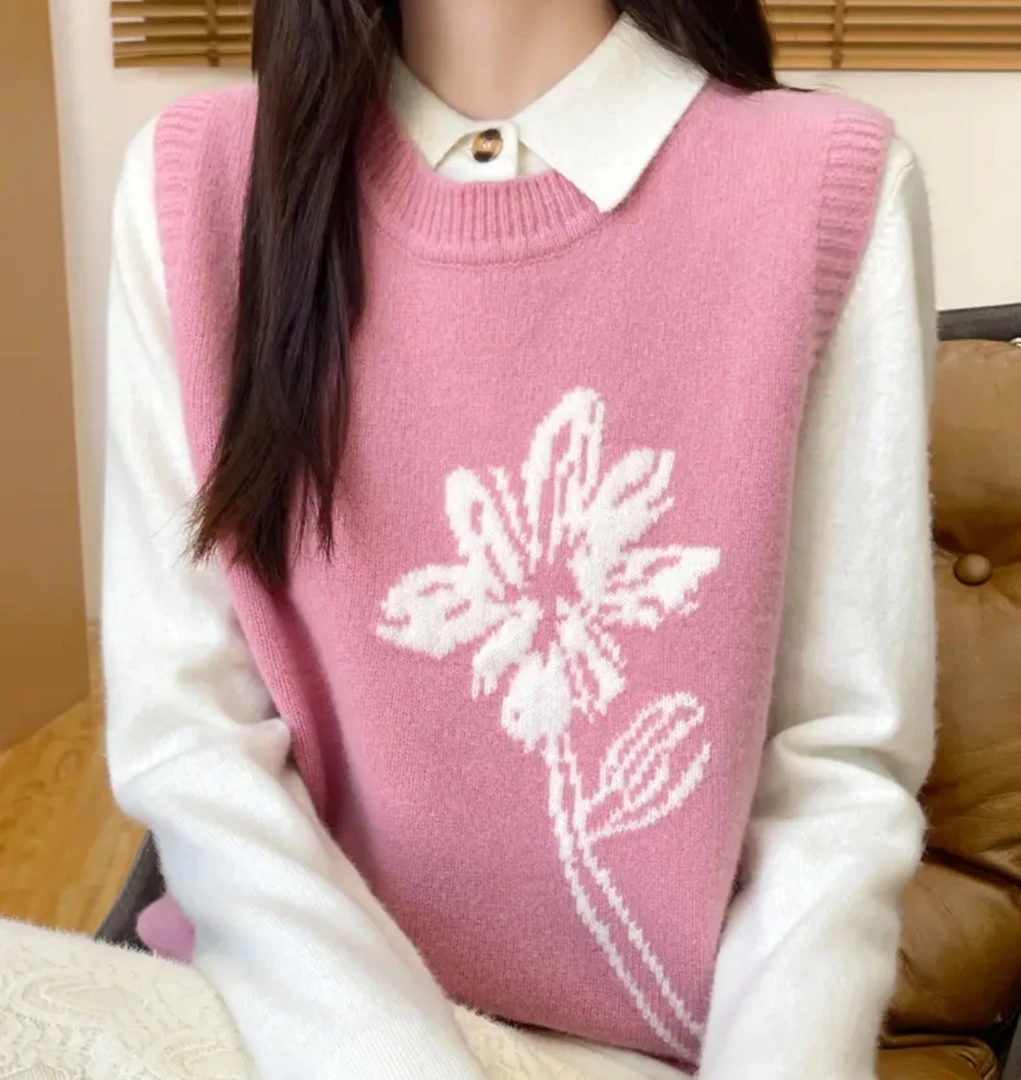 冬季新款毛衣马甲衫T155