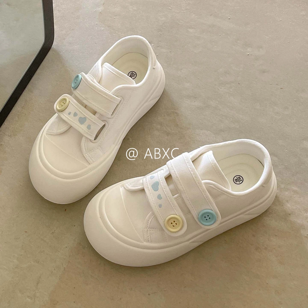 高颜值帆布鞋子女款爆款2025新款女鞋休闲鞋百搭厚底小白鞋配裙子