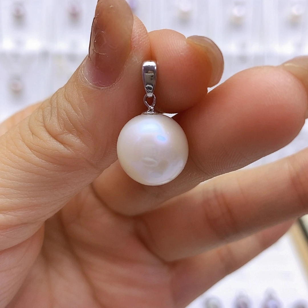 淡水珍珠吊坠(不含链)银S925镶嵌