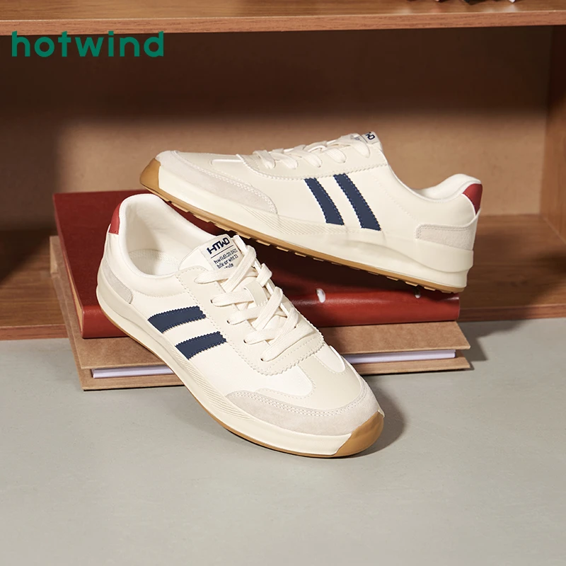 热风男士厚底时跑步休闲运动户外增高软底软面休闲鞋H14M25523