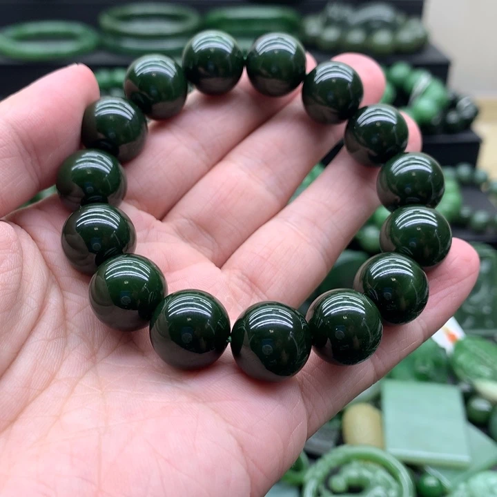 手链未镶嵌和田玉（碧玉）