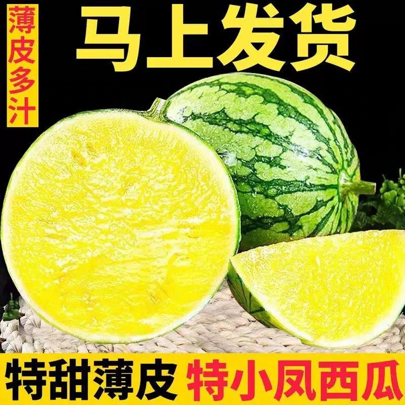 特小凤冰淇淋西瓜（1个约3斤左右）脆甜爽口西瓜同城配云南省