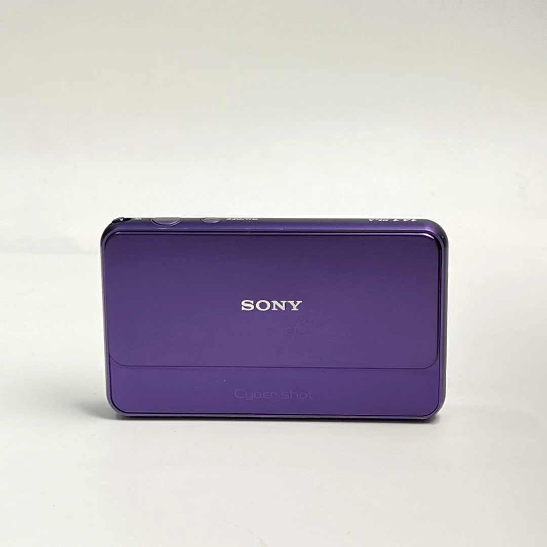 95新 Sony/索尼 t99紫色1410万像素4倍变焦复古ccd数码相机