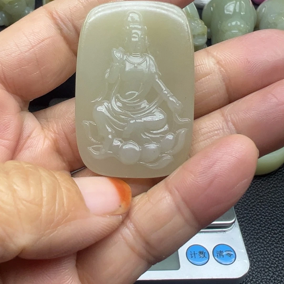 和田玉（糖玉）未镶嵌吊坠(不含链)