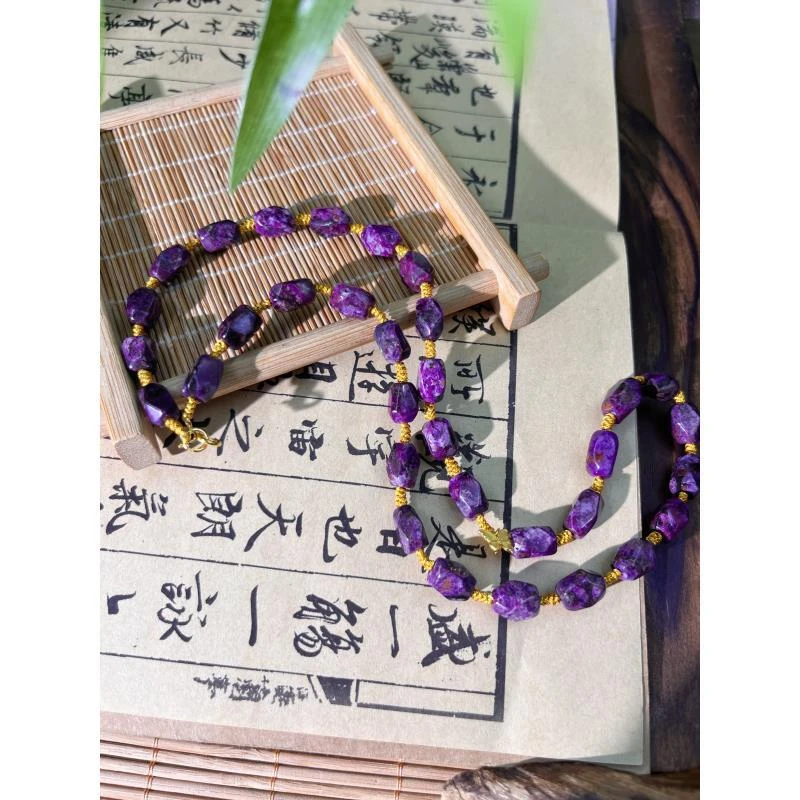 18k金/南非老矿 舒俱来丝绒桃红项链/蝴蝶@多样性发其一