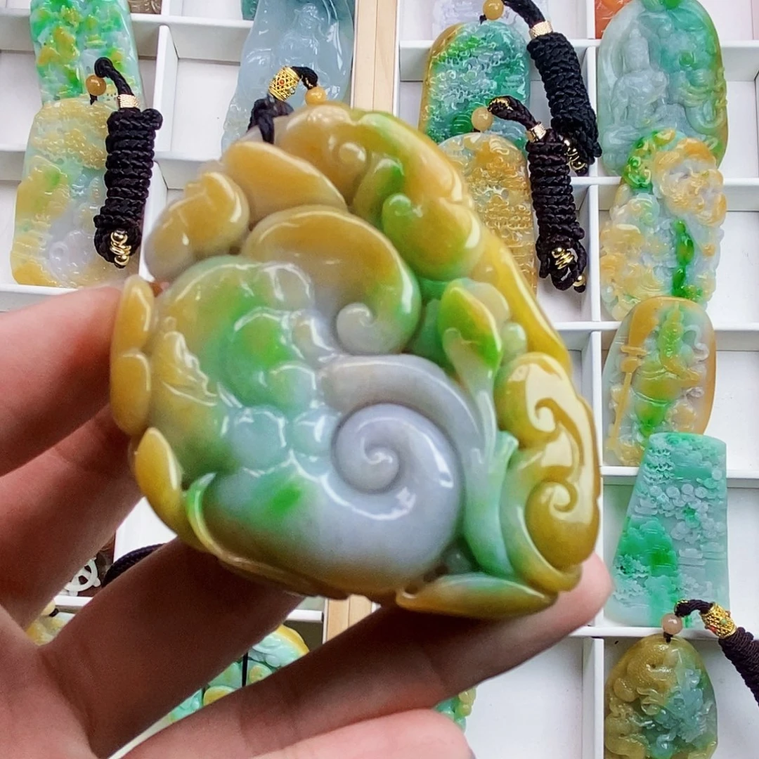 翡翠未镶嵌颈饰天然翡翠