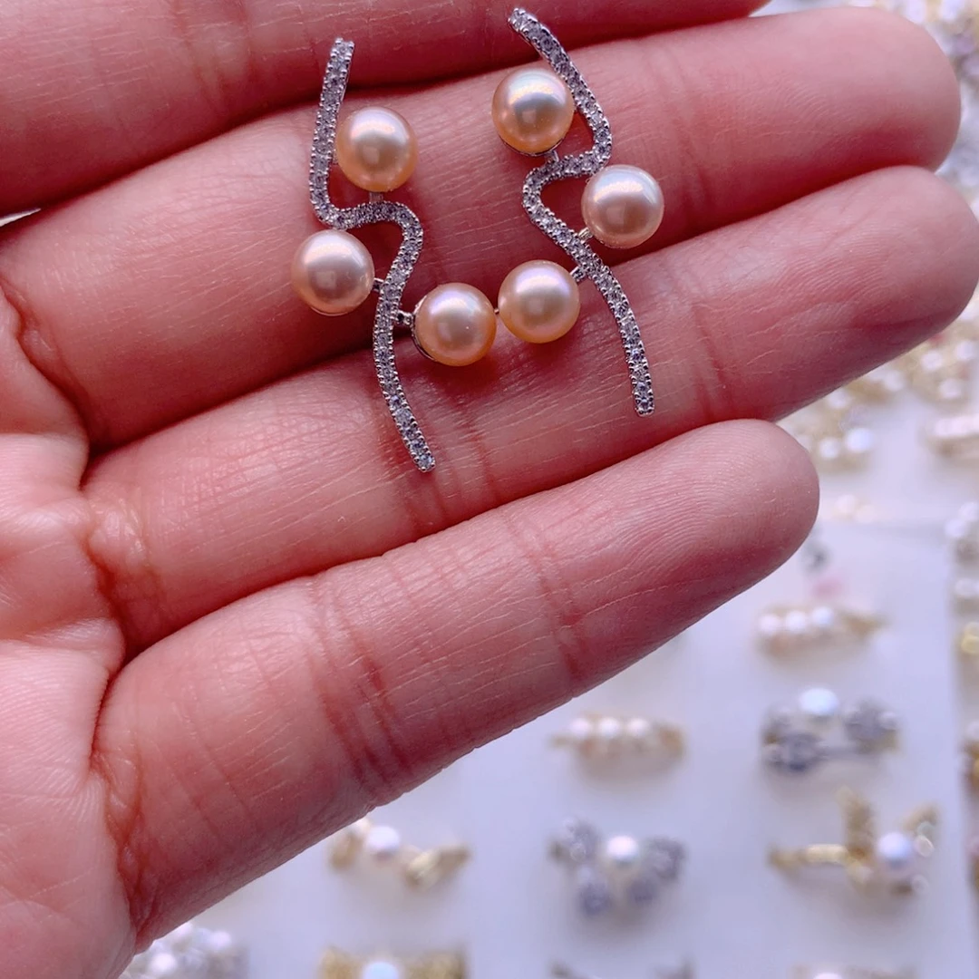 耳饰淡水珍珠合金