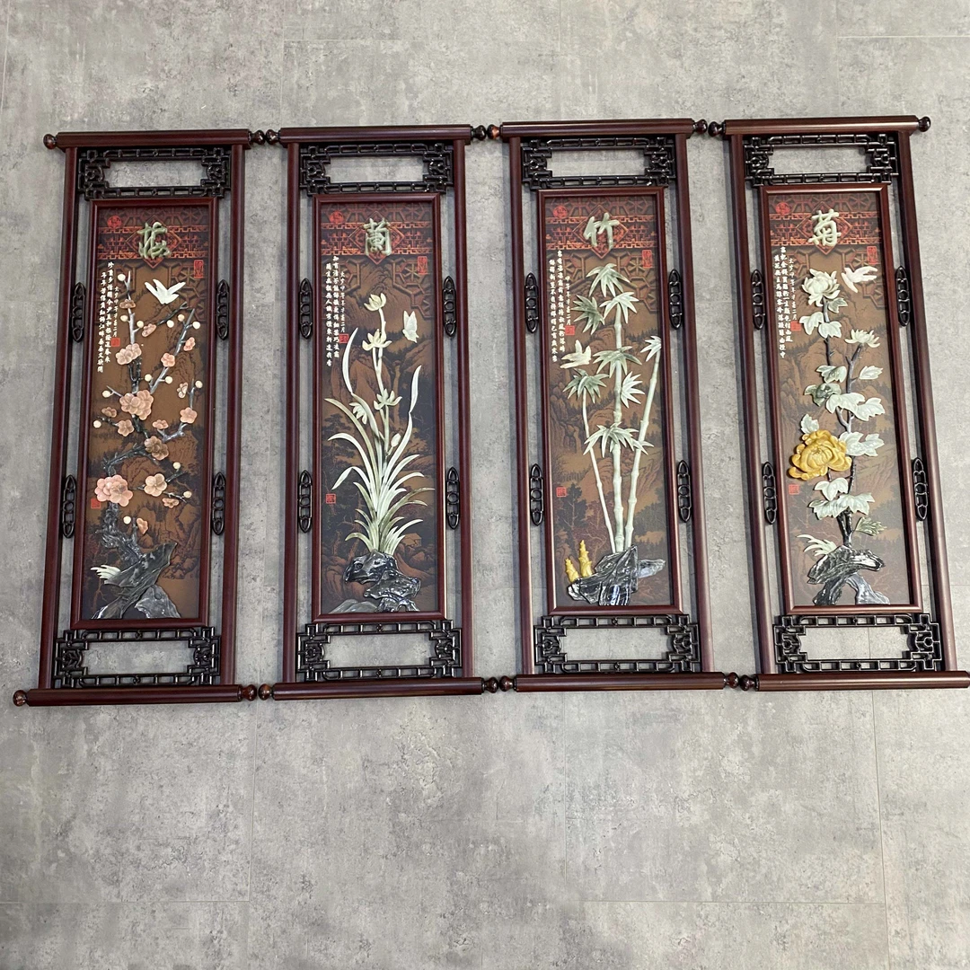 50*120梅兰竹菊（3142）装饰画客厅玄关走廊挂画品牌展示精品物品