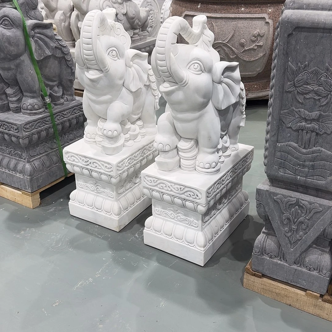 @***调广西石高度80厘米汉白玉迎宾象定金