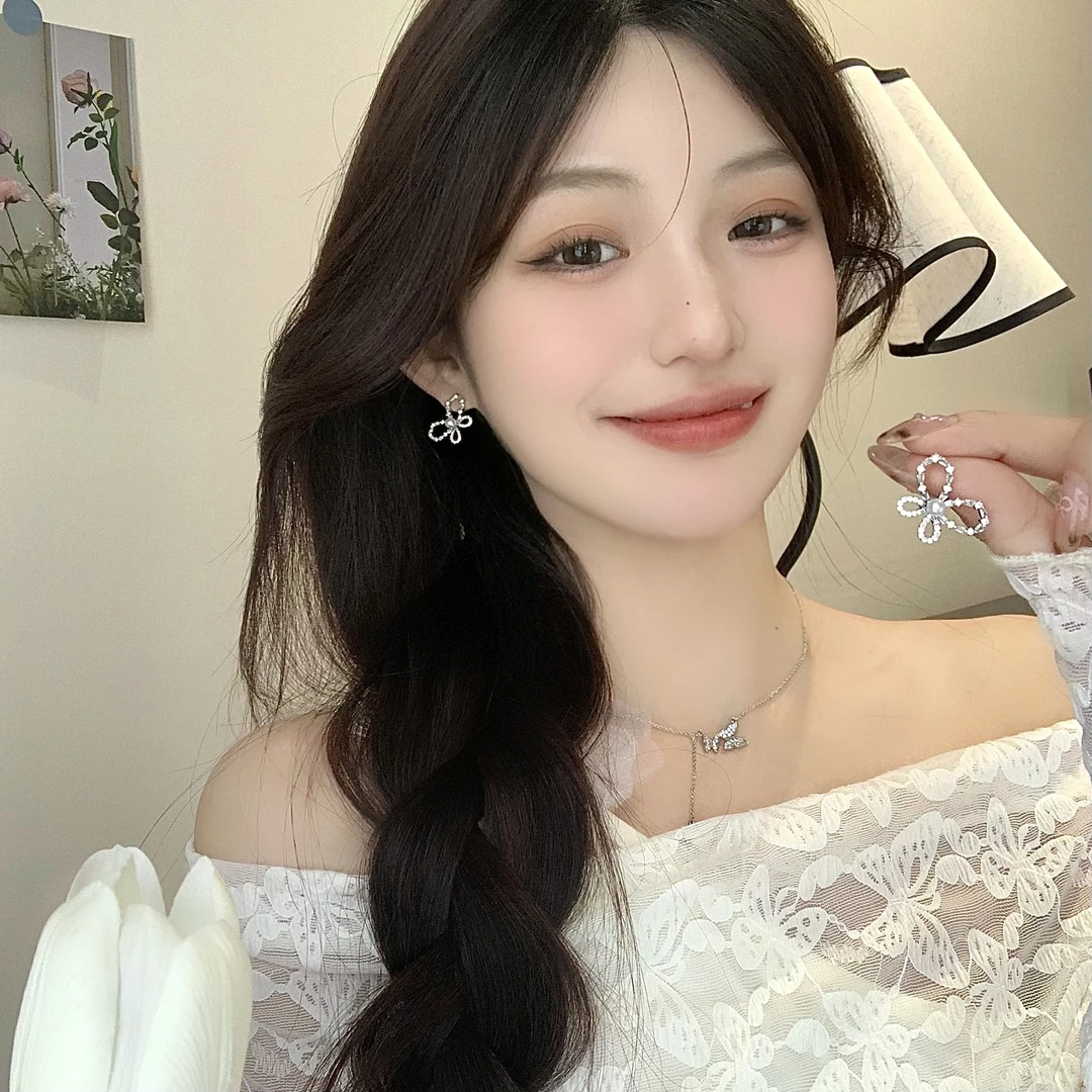 FULL GIRLISH耳环01076精致蝴蝶耳钉百搭耳饰