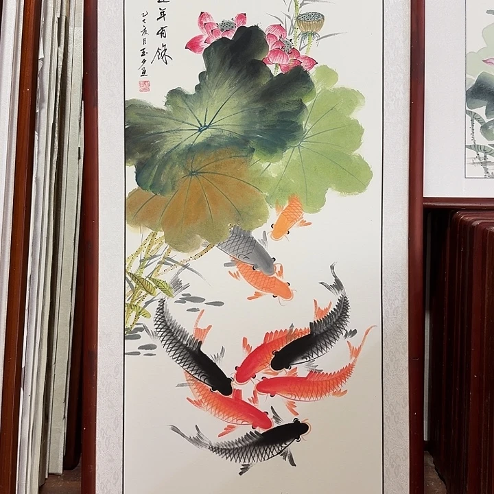 国画带框尺寸63*123厘米