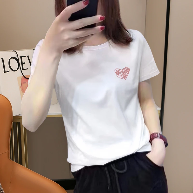 白色正肩t恤短袖上衣女款小众设计感洋气宽松显瘦2025新款夏季潮