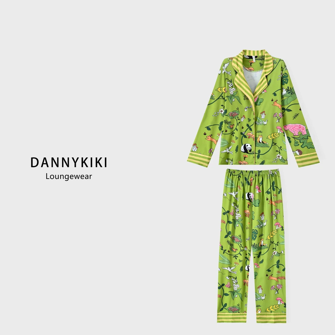 【动物乐园】睡衣女高级感时尚显瘦舒适网红春秋款长袖家居服套装