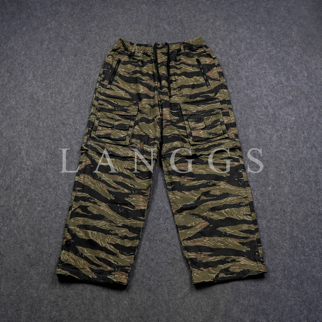 LANGGS&鸣谷 “frock可拆卸两穿”25夏季虎纹迷彩工装裤-SS5207