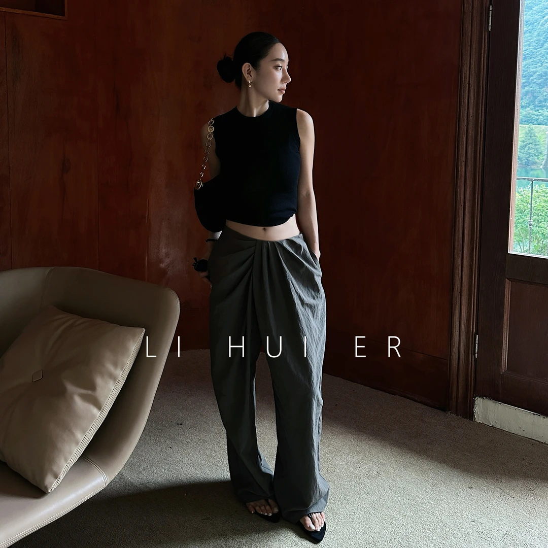 Li HuiEr李慧儿【夜巡者】夏季轻奢气质舒适时尚女装裤子CK056HE