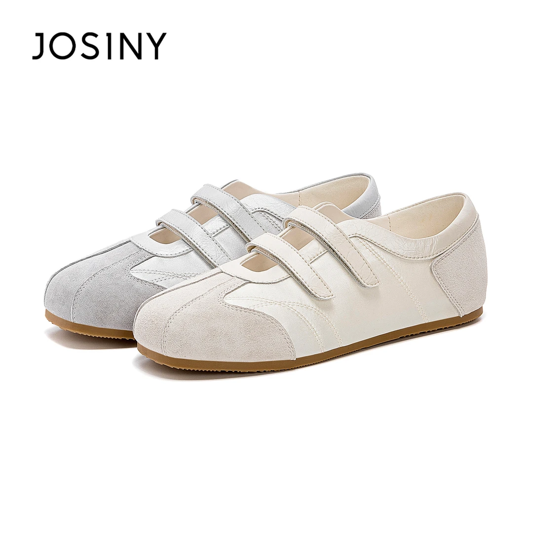 卓诗尼秋季新款运动玛丽珍芭蕾单鞋女魔术贴运动休闲女鞋时尚百搭