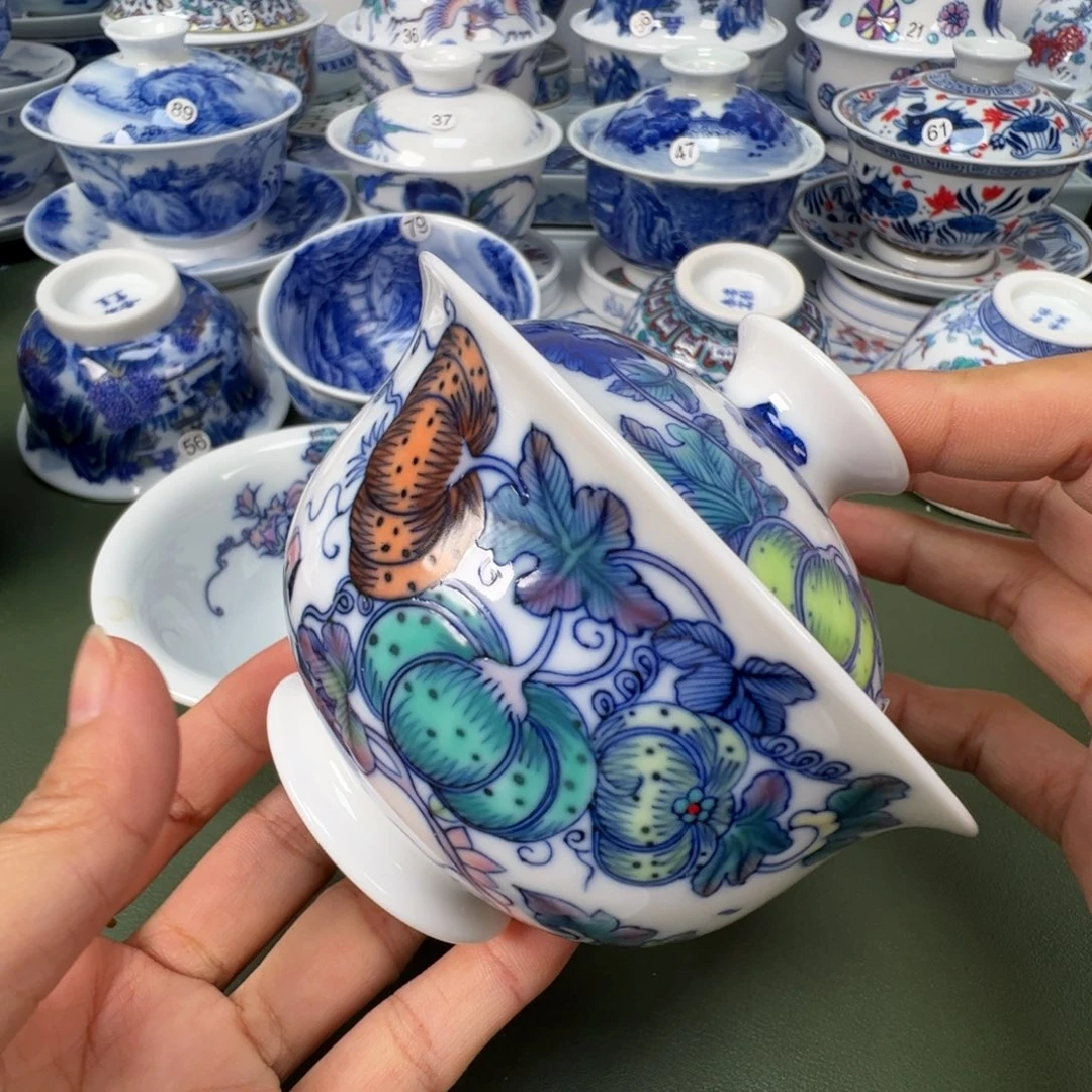 陶瓷景德镇纯手工纯手绘茶具木木85