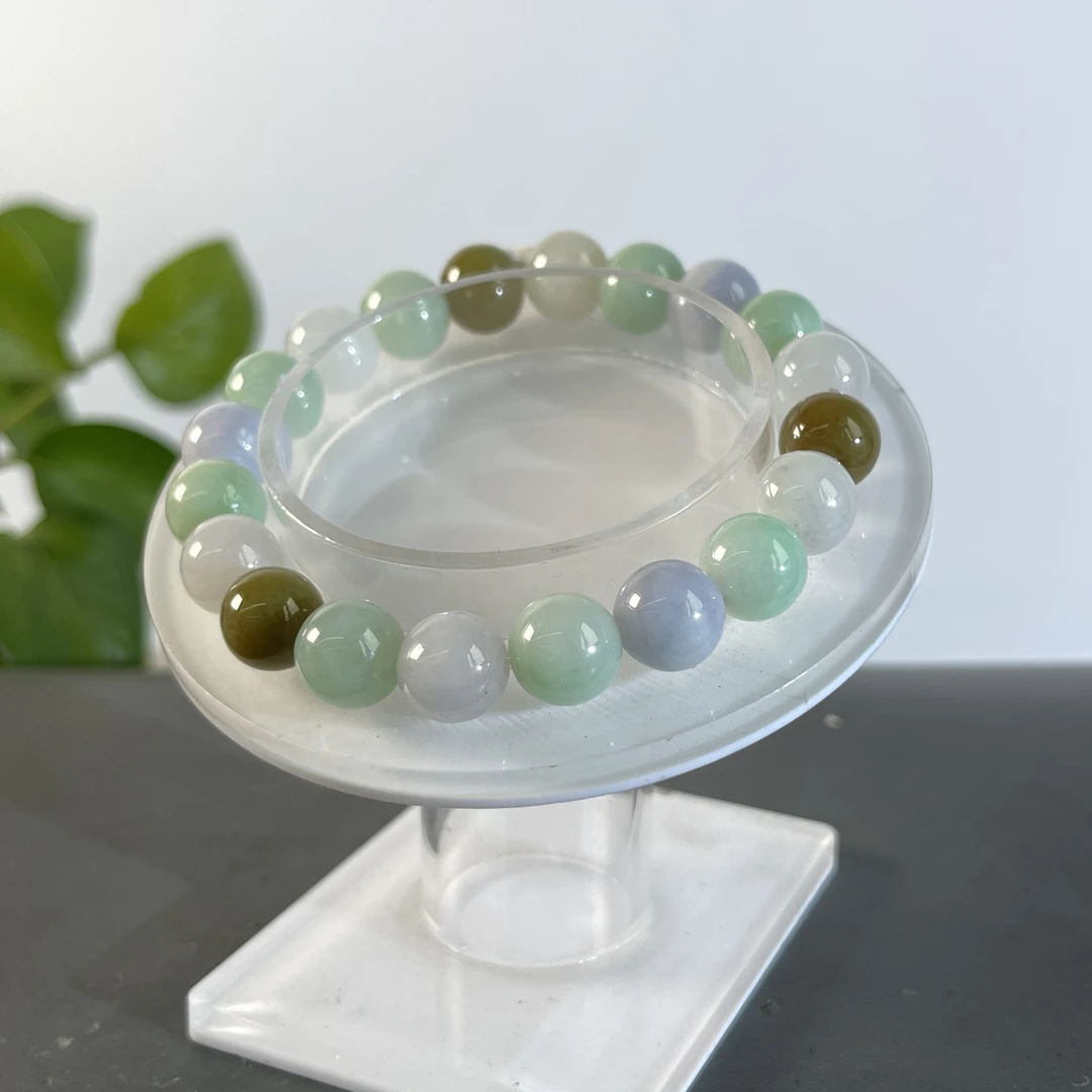 JYA28-42  天然缅甸A货翡翠  翡翠手串