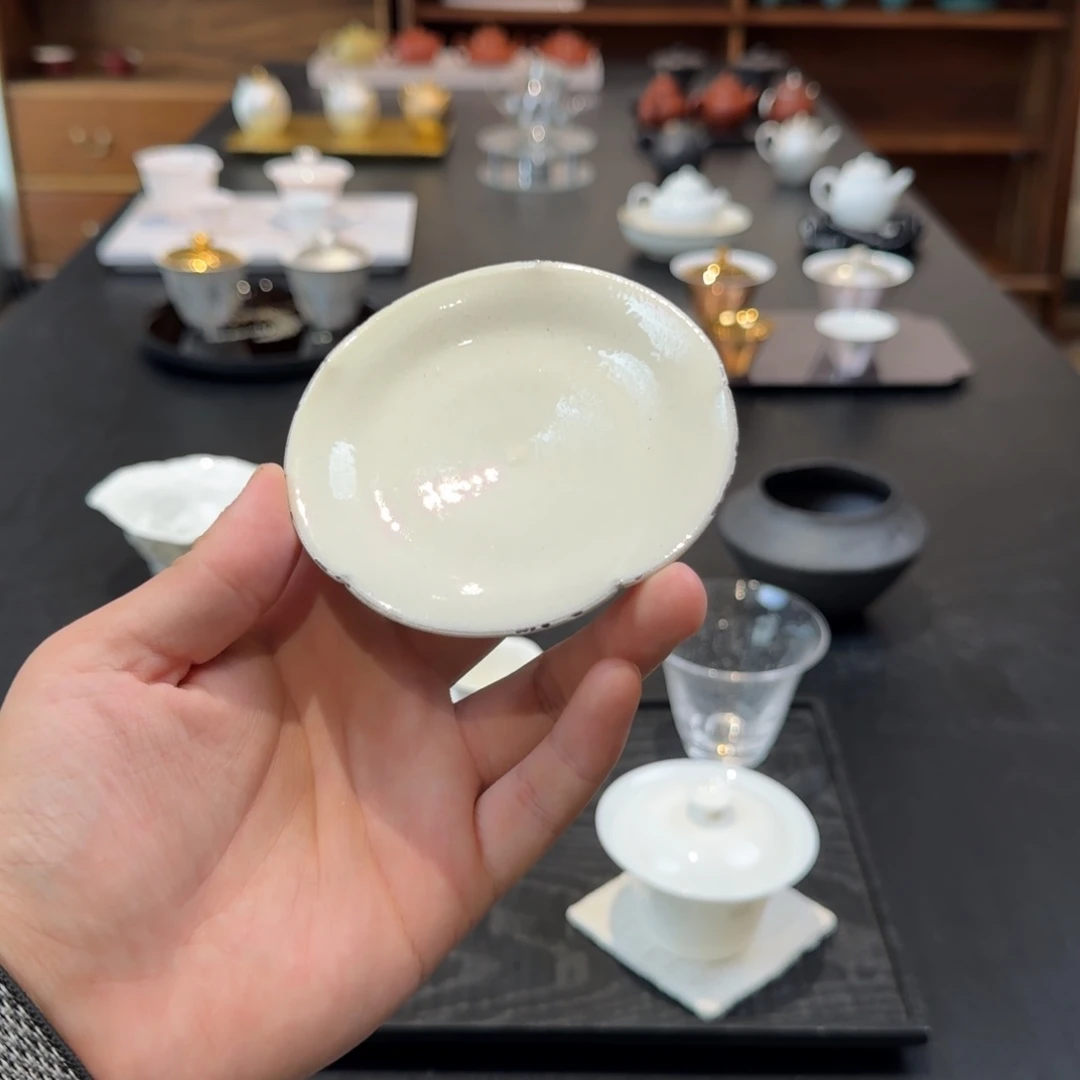 羊脂玉小果碟一个