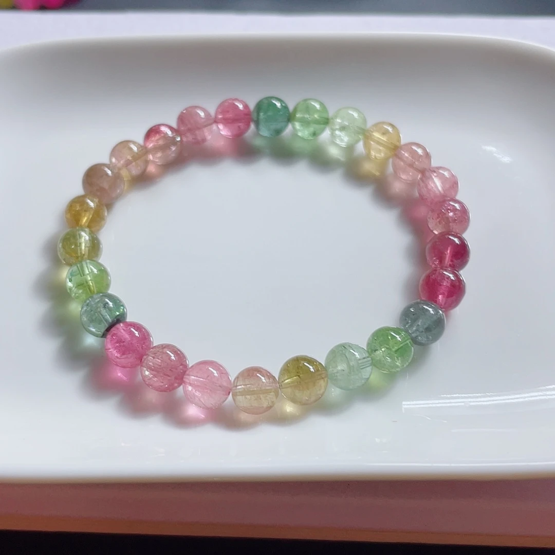 未镶嵌手链碧玺7mm左右