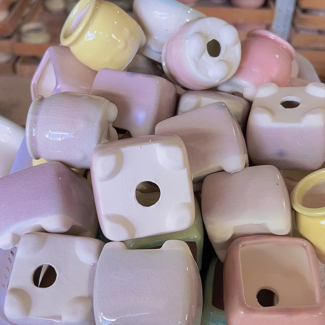 陶瓷花盆当场满12包邮随机瑕疵6个