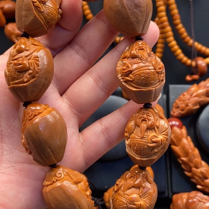 橄榄核手串/手链包衣财神