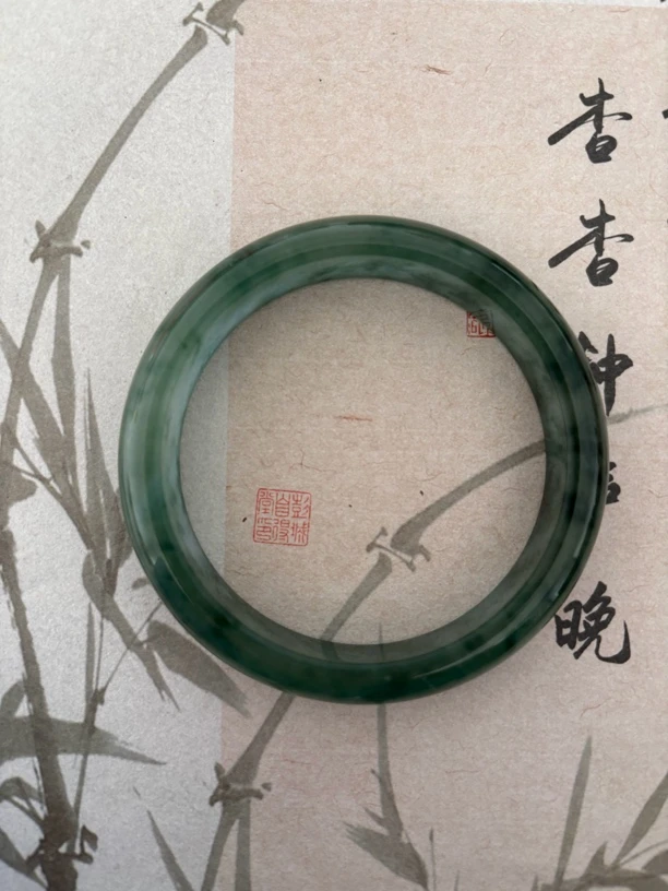 X798-五六加蓝水乌鸡飘缅甸翡翠手镯