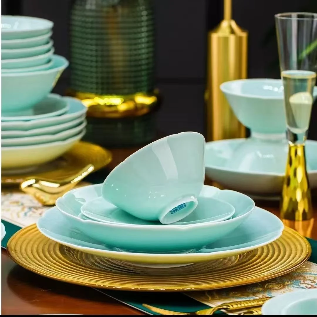 景德镇梧之栗高白瓷餐具如愿影青瓷碗米饭碗面碗微波炉适用