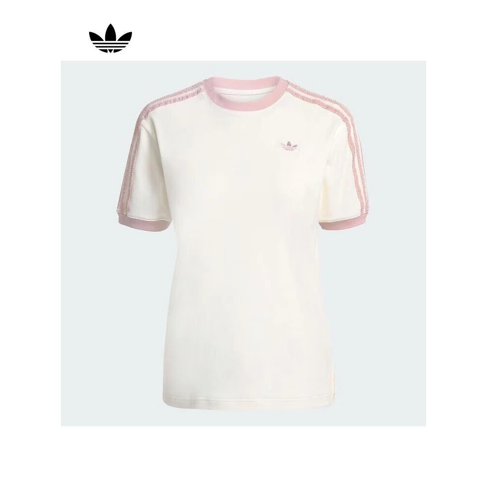 adidas/阿迪达斯女子时尚运动风三叶舒适经典柔软短袖T恤 KC8821