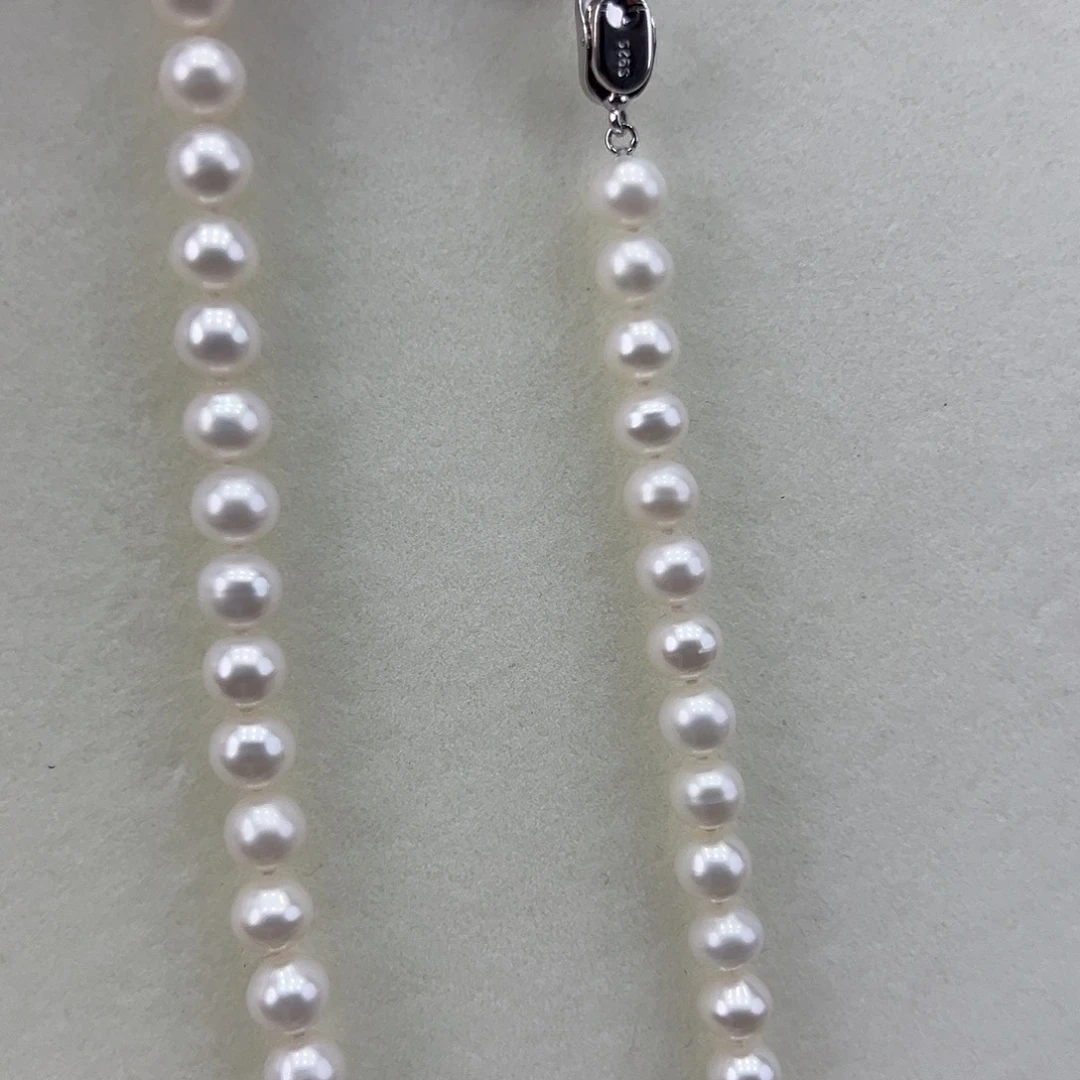 淡水珍珠颈饰银S925镶嵌➕8