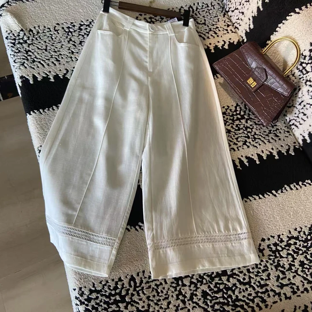 【K姐私家定制】夏季时尚休闲裤直筒宽松百搭女装裤-5961