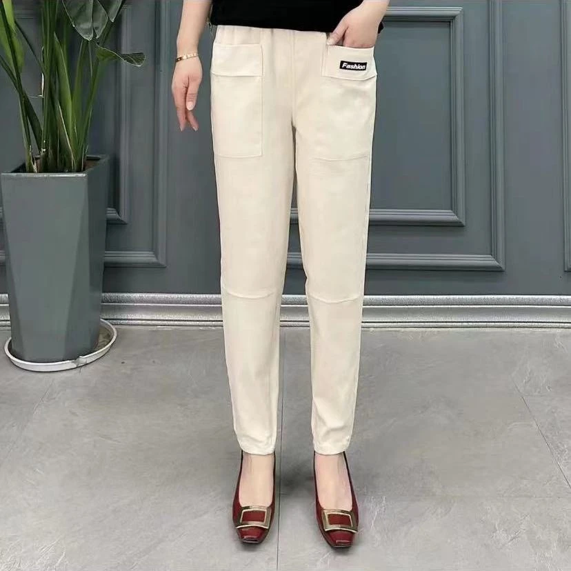 妈妈长裤女显瘦显高时尚百搭春夏裤子2025高腰韩版50岁夏季女裤