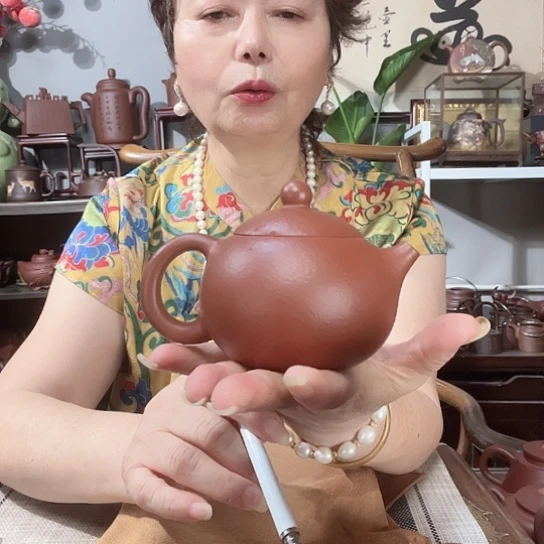 茶壶朱泥原矿紫砂壶