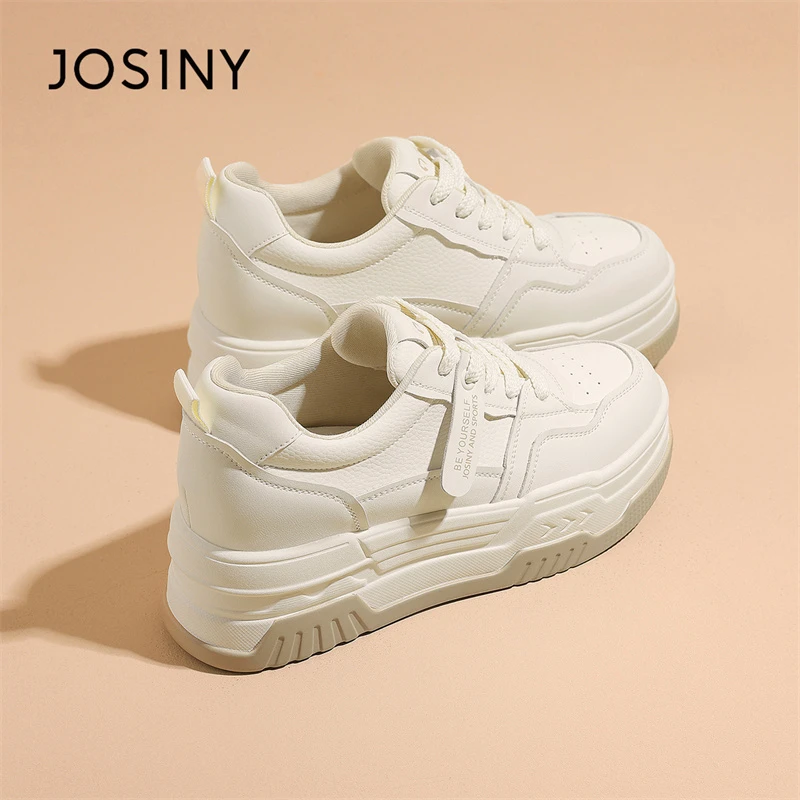 卓诗尼超火小个子内增高小白鞋女2025新款夏季小香风厚底休闲板鞋