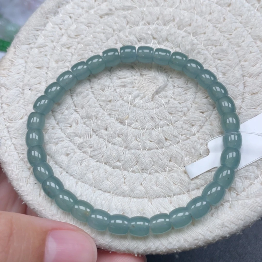 翡翠未镶嵌颈饰天然A货翡翠6mm