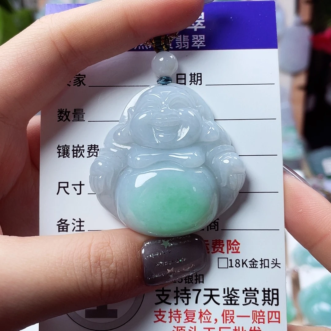 翡翠未镶嵌颈饰佛公10