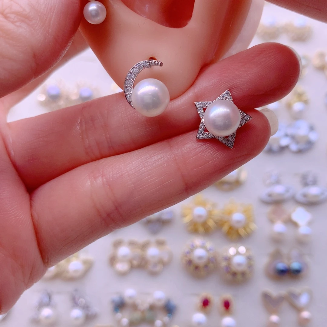 耳饰淡水珍珠合金