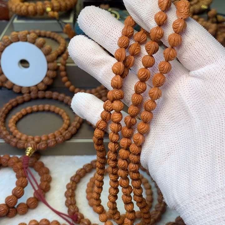 好***好桃核手串秦岭龙纹