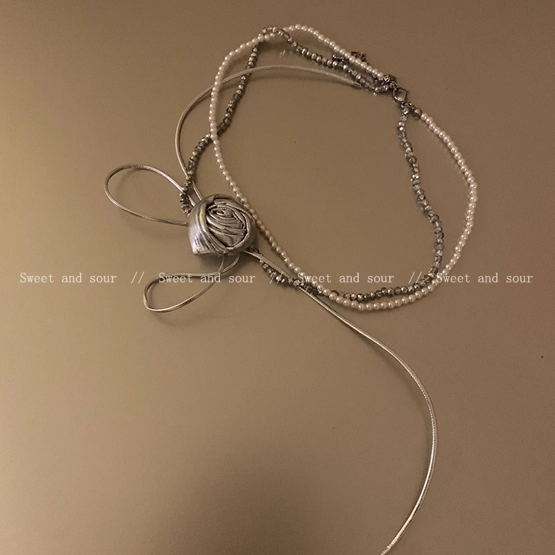 合金亚克力项链 小众个性气质百搭设计感复古项链9586-04