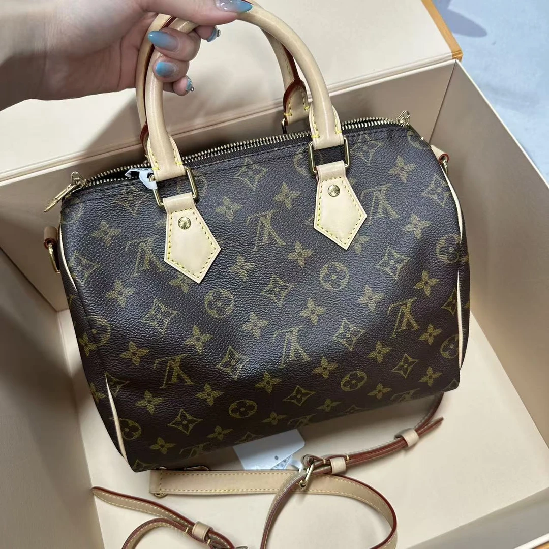 95新 LouisVuitton/路易威登 lv老花手提拉链/二奢包包