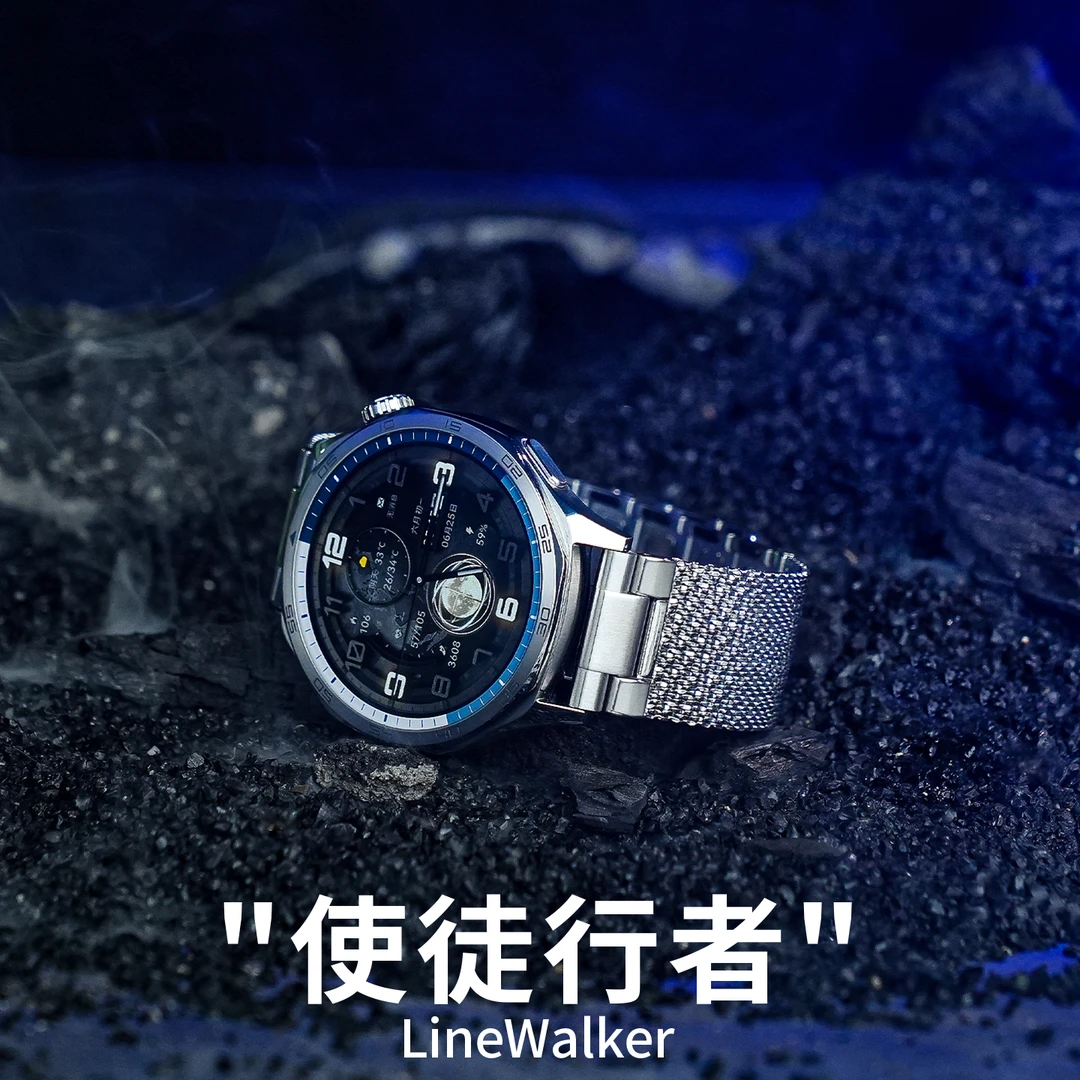 适用于华为watch5链式编织GT6智能磁吸钢带荣耀4Pro金属gt5/4表带