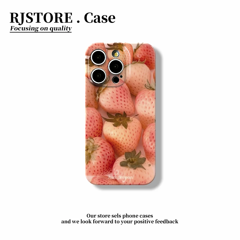 奥菲顿奶油草莓适用iphone161514菲林13手机壳华为vivo小米oppo套