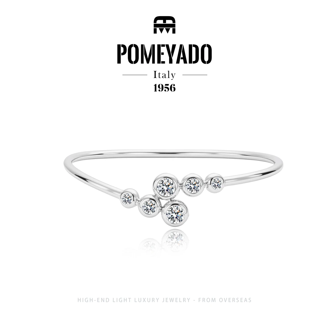 925银莫桑石手镯 【月之缪斯】Pomeyado高级感设计欧美手镯F1359