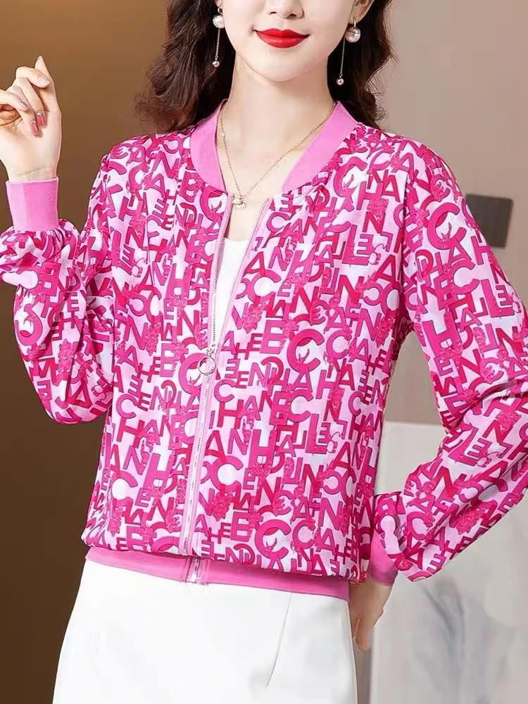 8033雪纺外套女外搭轻薄长袖