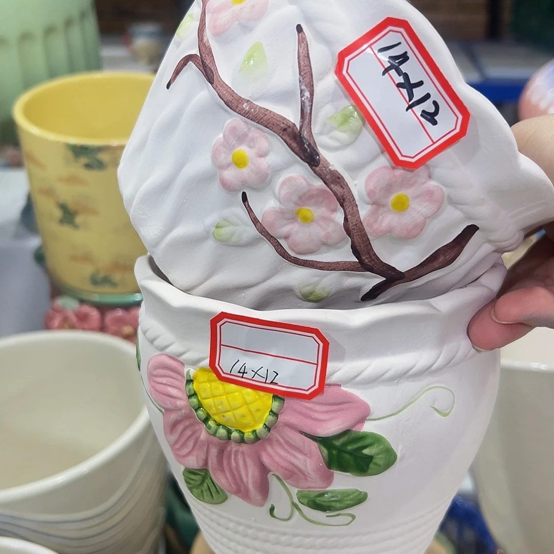 外贸尾单陶瓷花盆凑10米包邮