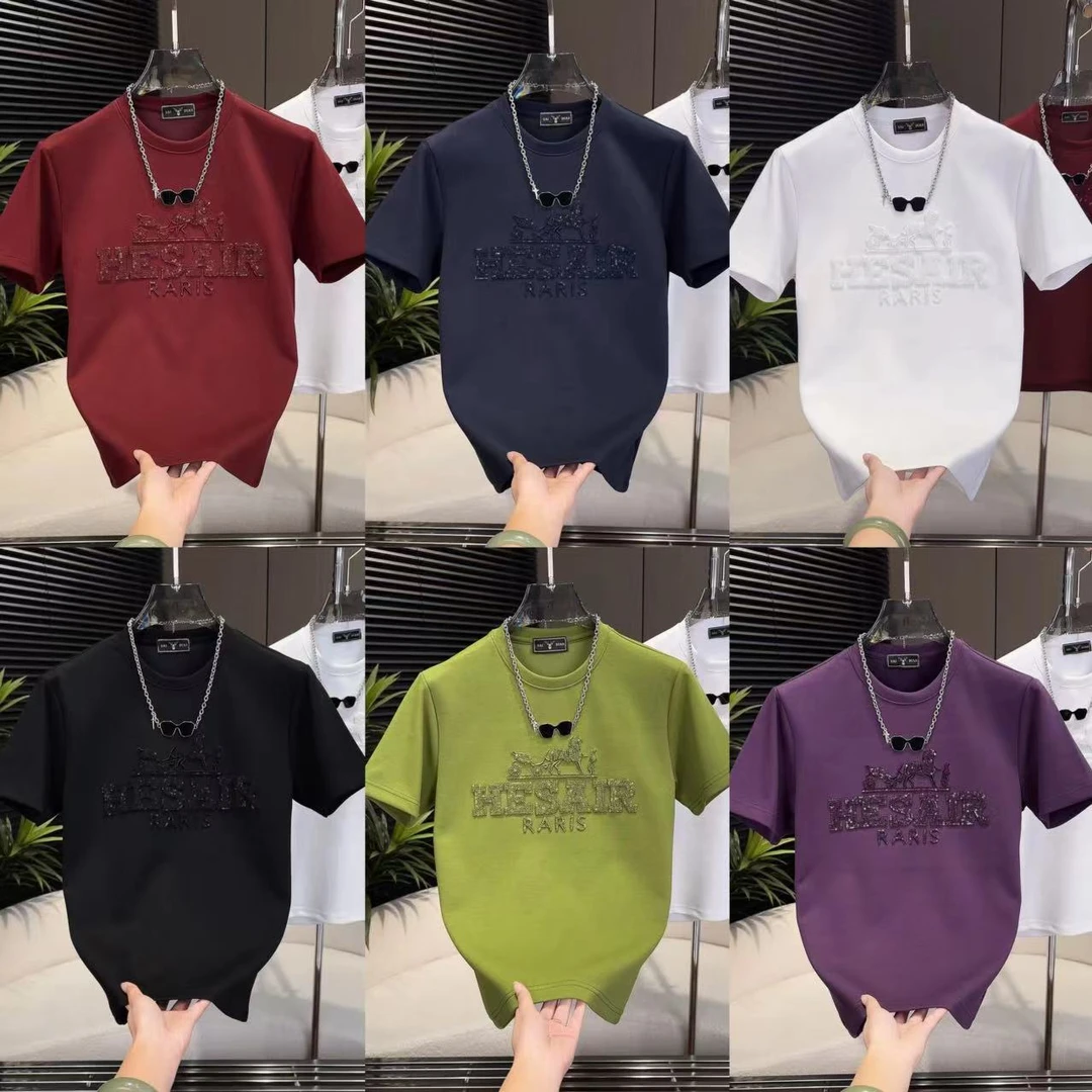 冬季新款马年刺绣珠片重工加厚百搭短袖2611