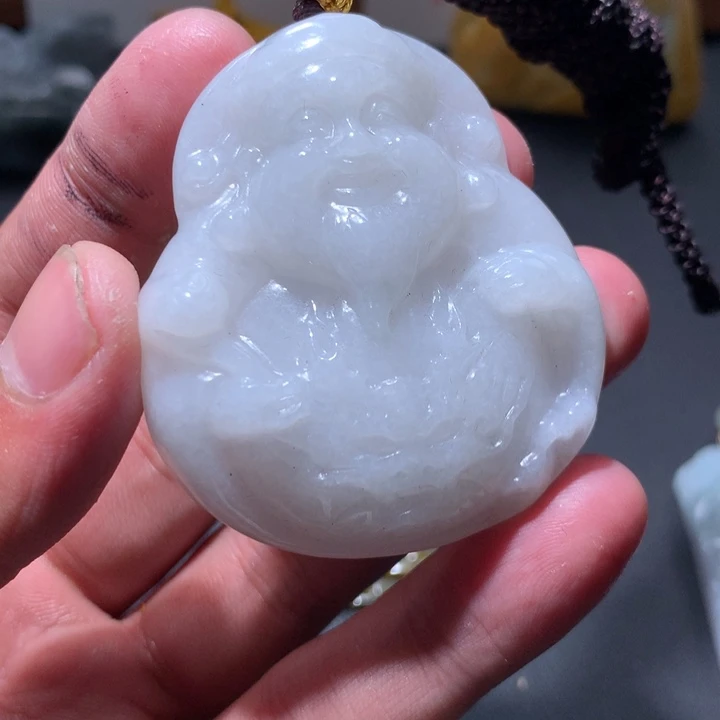 翡翠未镶嵌颈饰保真天然a货翡翠