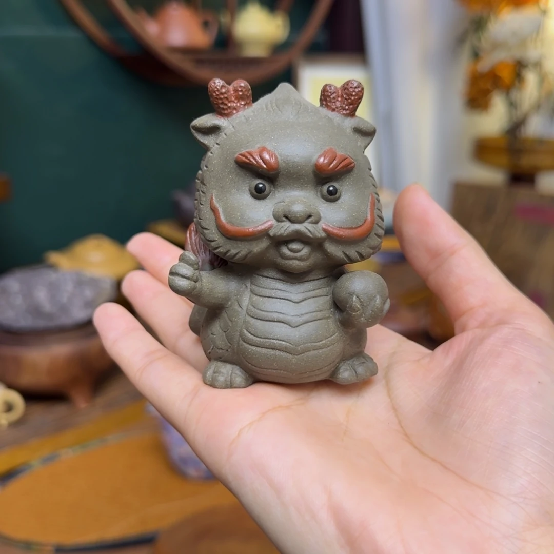 茶宠，摆件，段泥，粉浆