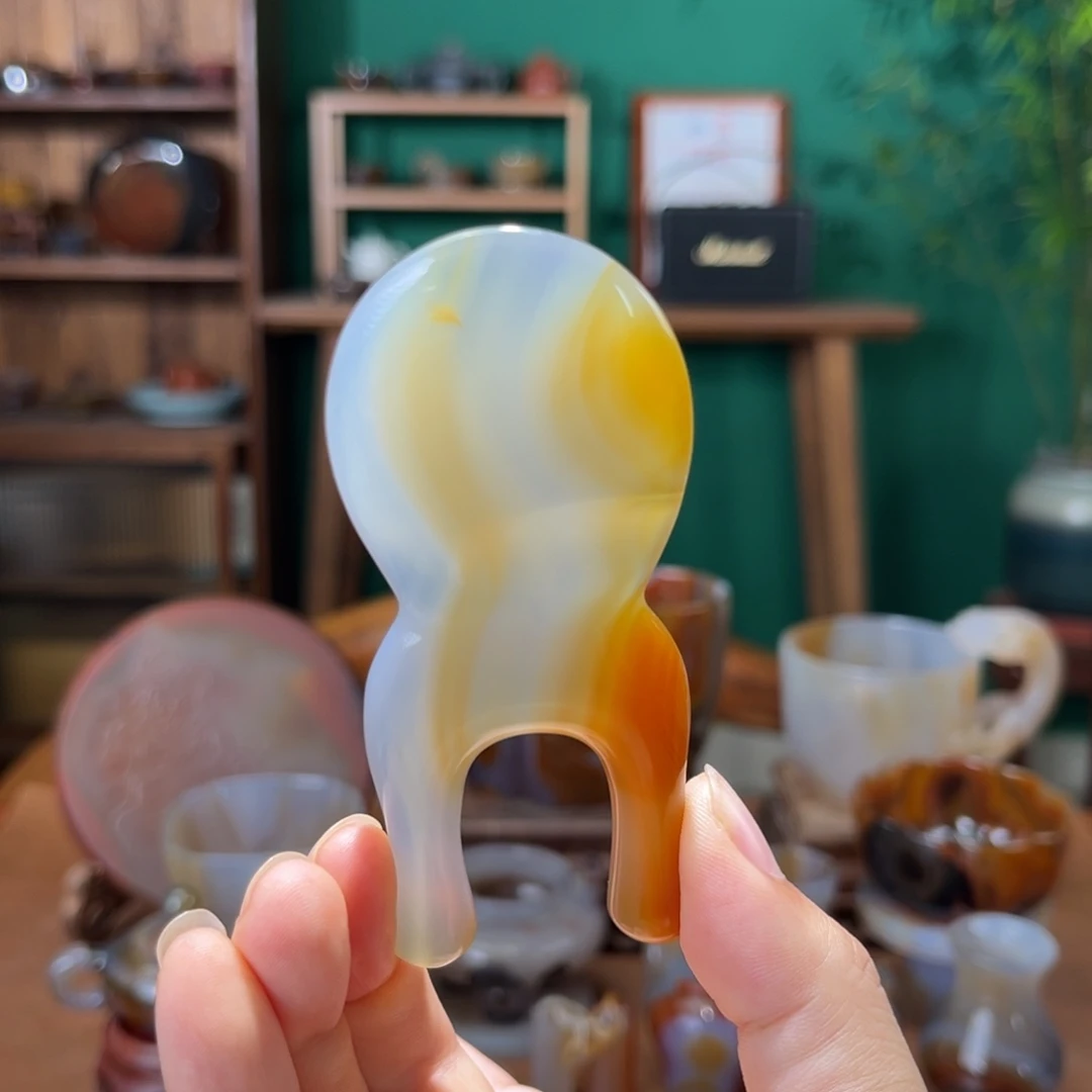 玛瑙/玉髓未镶嵌鼻刮